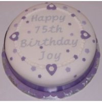A simple message topper to finish off this lovely decorated cake