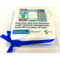 Cybertill's cake for their stand at the Retail Business Technology Expo