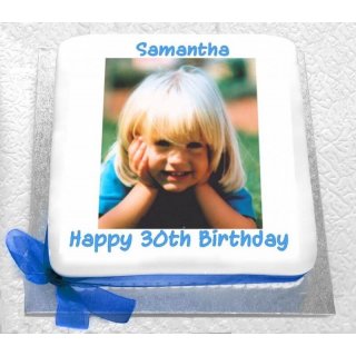 30th Birthday Cake with Photo