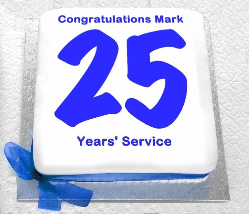 Long service award cake