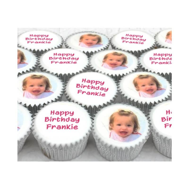Mini Photo and MessageCupcakes