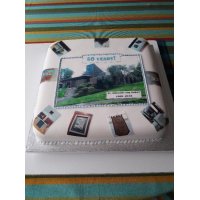 A square cake to celebrate 50 years