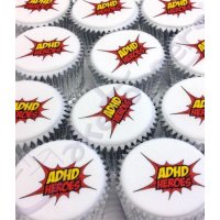 Logo Cupcakes for ADHD Heroes &amp; Just Health Comms