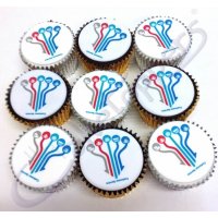 Logo cupcakes for Telereal Trillium