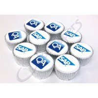 QA SAP Logo Cupcakes
