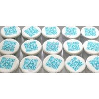 Cupcakes with fully scannable QR codes printed on top!