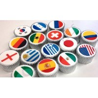 World Cup Flag Cupcakes