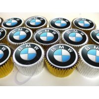 BMW's logo cupcakes