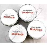 The Book People's company logo cupcakes