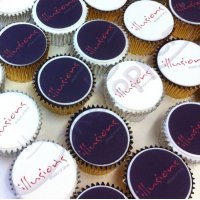 Branded cupcakes for Illusions Online