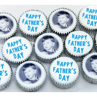 Fathers Day Photo and Message Cupcakes
