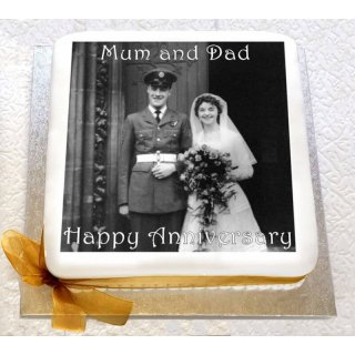 wedding anniversary photo cake
