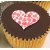 Single Love Heart Cupcake